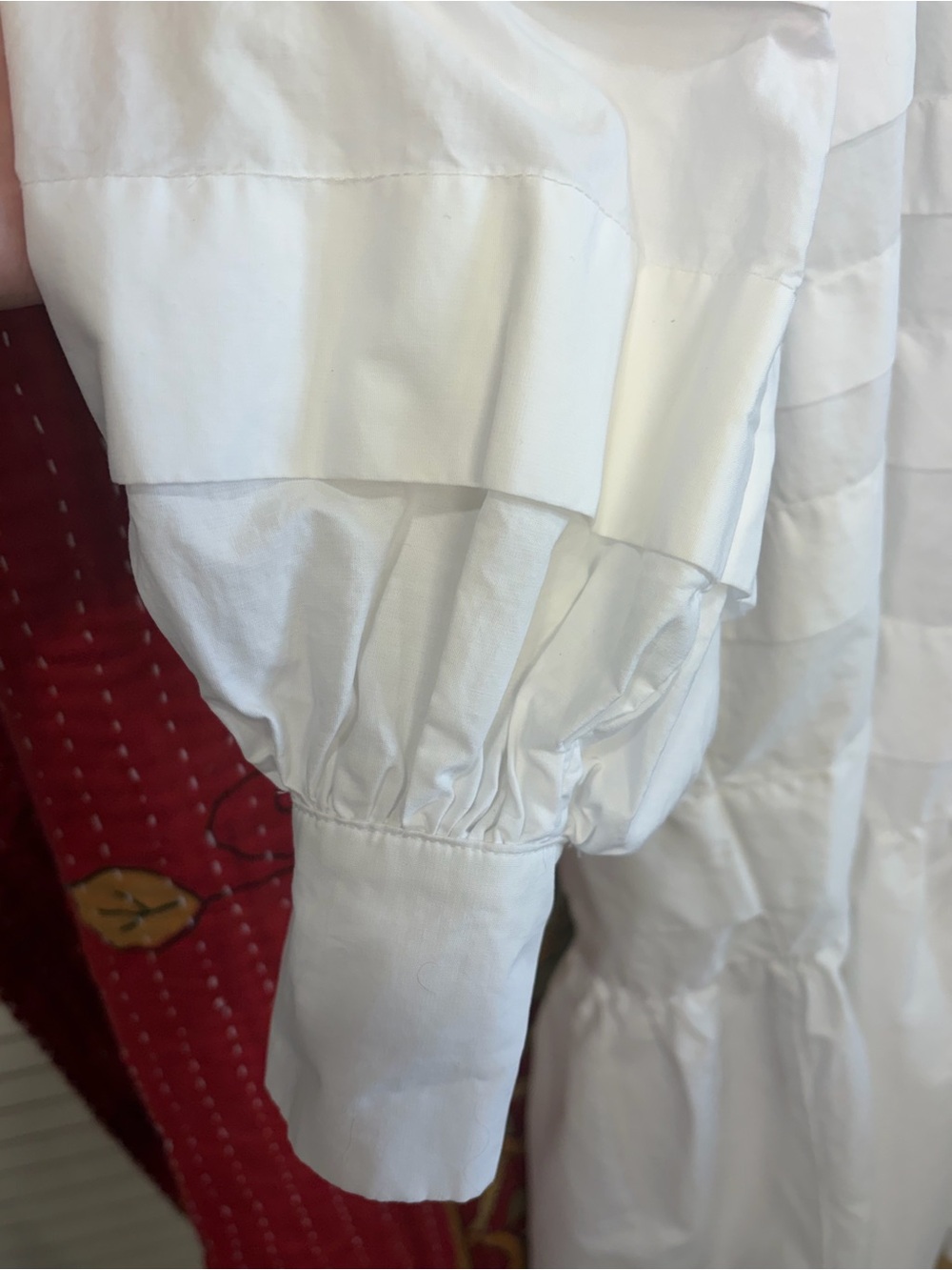 Eien USA White Tiered Lace-Up Peasant Dress - Picture 4 of 9